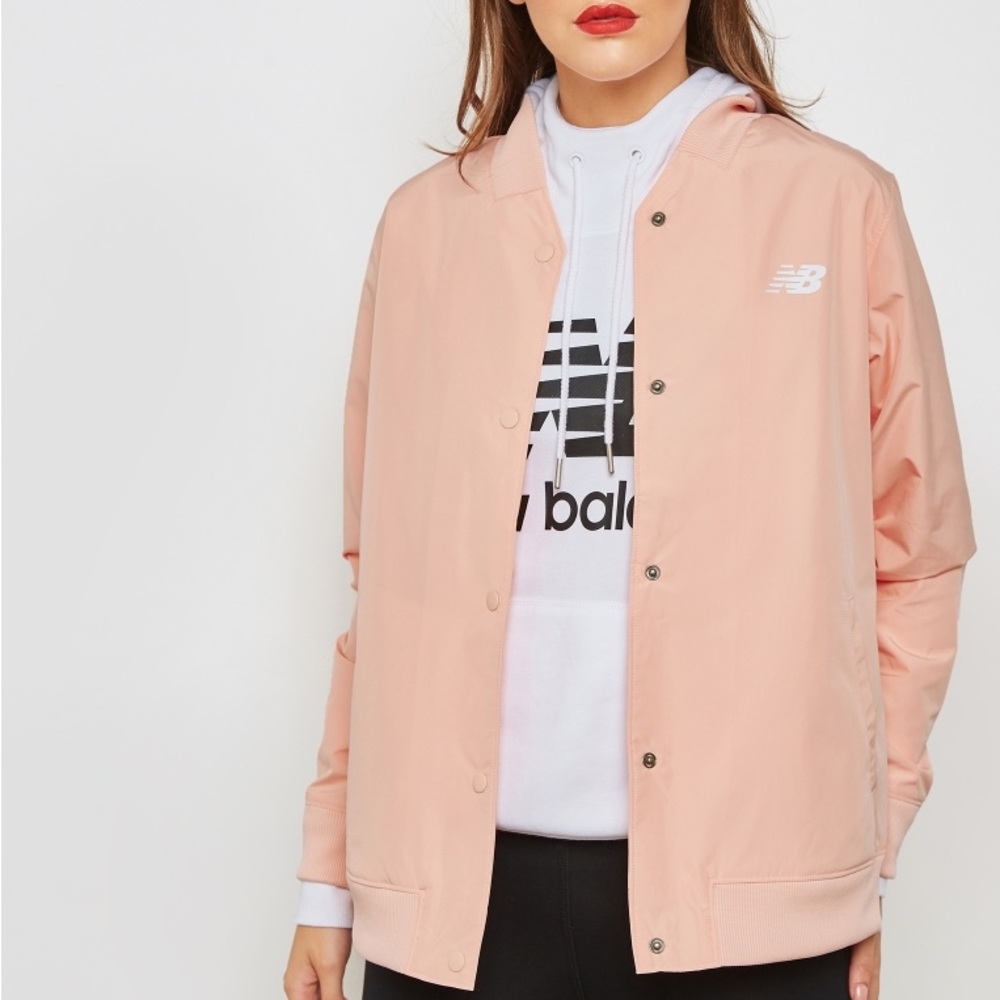 Pink New Balance Women’s Coaches Jacket, Size Small